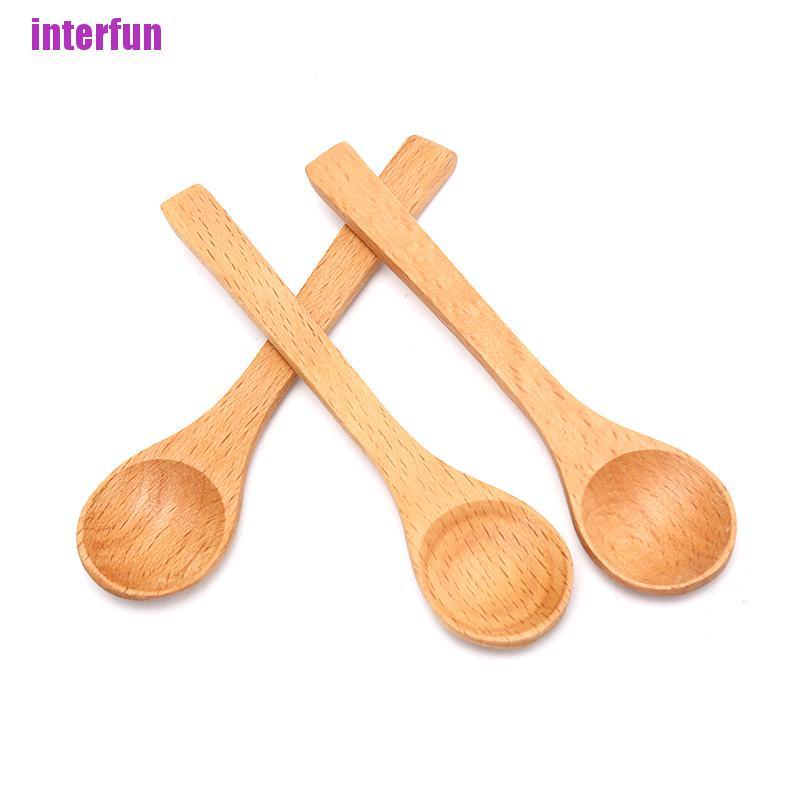 Muỗng Gỗ Tre Tròn Tiện Lợi Cho Cà Phê Muối