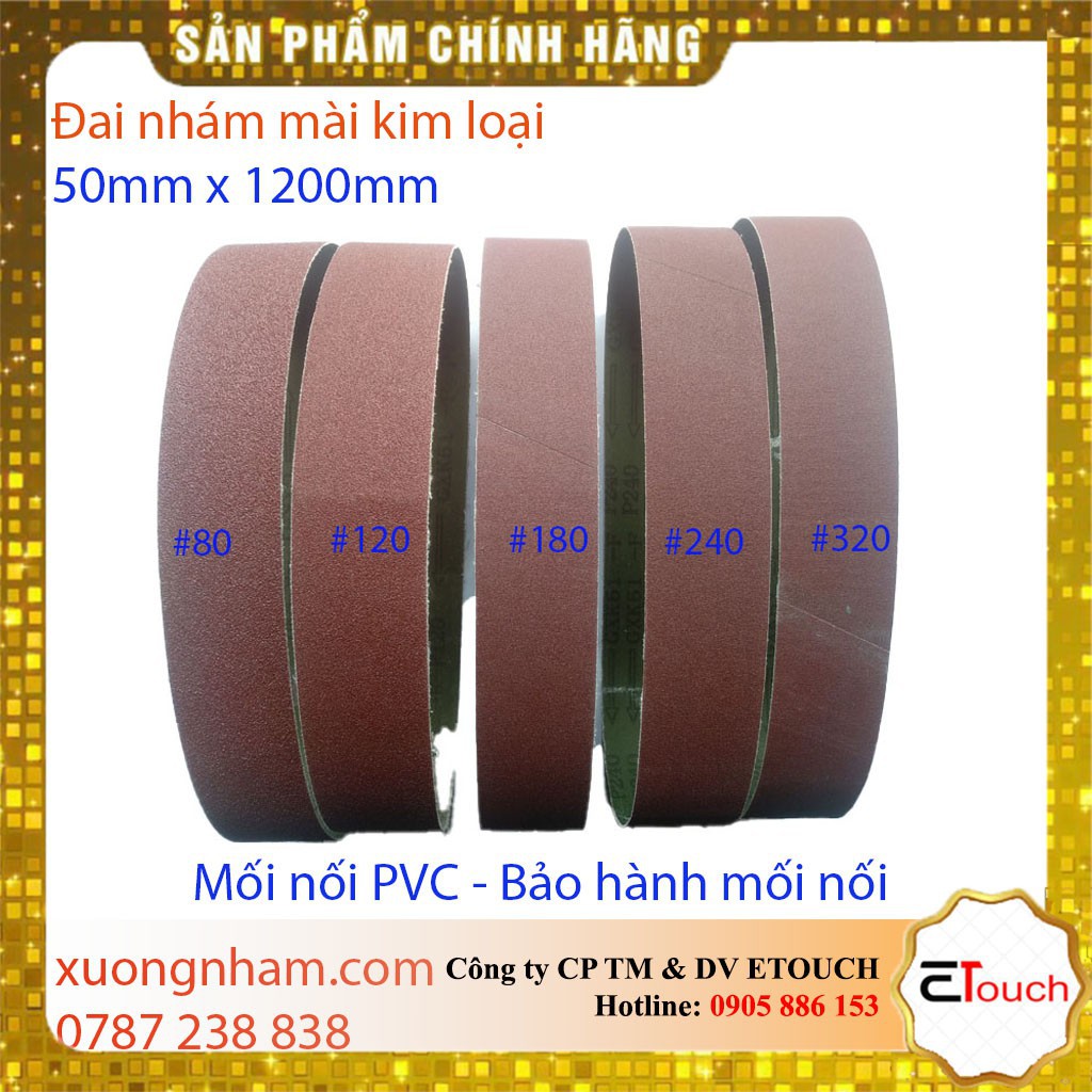 Đai Nhám - Nhám vòng 50mm x 1200mm, đai nhám vòng mài kim loại, cao su, gỗ