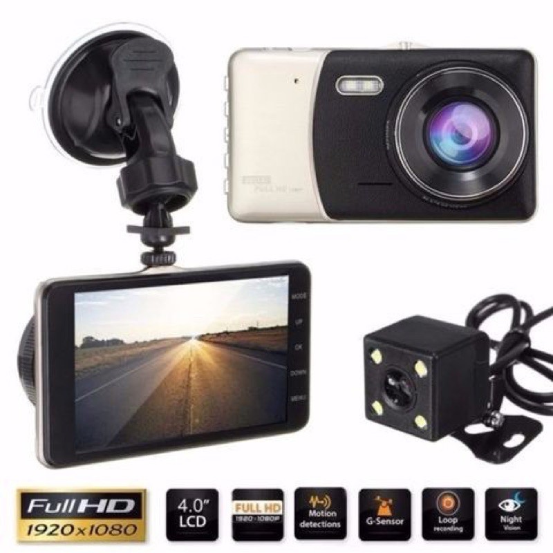 Camera lùi xe camera đỗ xe gắn xe hơi xe ô tô siêu nét full HD 1080p chống ngược sáng mạnh mẽ kèm 4 đèn flash