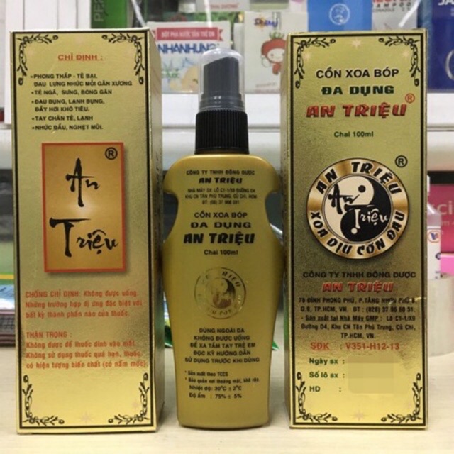 Cồn xoa bóp an triệu 60ml 100ml