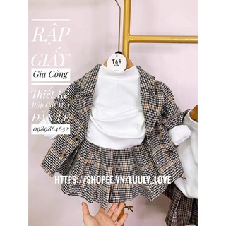3330 Rập giấy sét vets Váy Cho Bé Gái (1-10T)