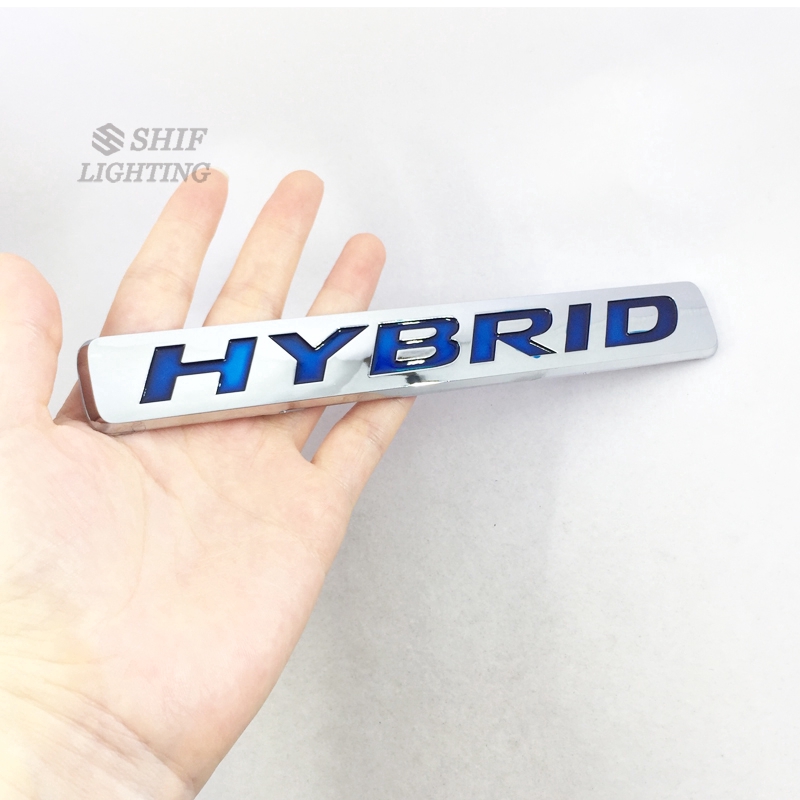 Miếng dán trang trí xe hơi độc đáo dòng chữ HYBRID