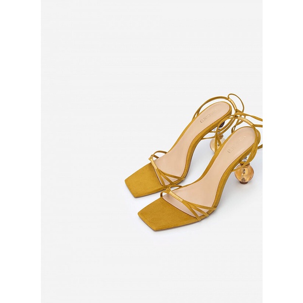 Vascara Giày Sandal Gót Đặc Biệt - Vascara x Lê Thanh Hòa - Like The Sunshine - SDN 0707 - Màu Vàng Đậm