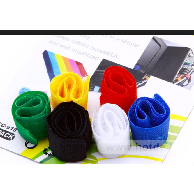 FREESHIP ĐƠN 99K_Dây Bó Cáp, Cuốn Gọn Cáp (1 Gói 6 Màu)