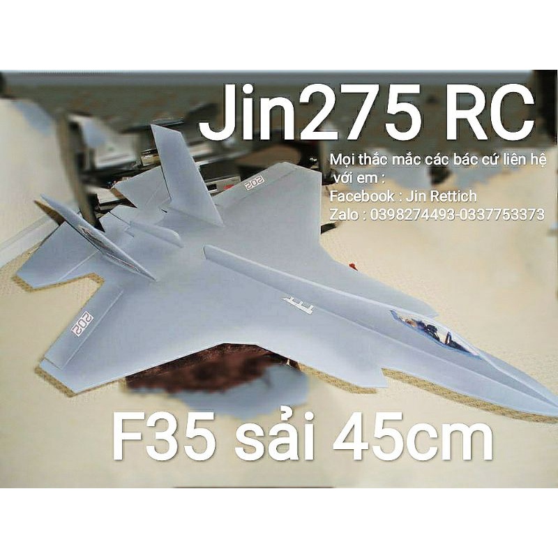 ♥️Siêu Sale ♥️ Bộ vỏ kit máy bay F 35 Flat sải 45cm