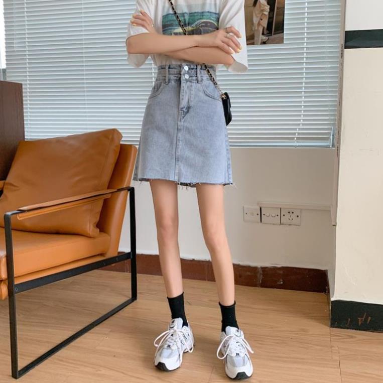 Chân Váy Jean Chữ A Lưng Cao Thời Trang Cho Nữ | BigBuy360 - bigbuy360.vn