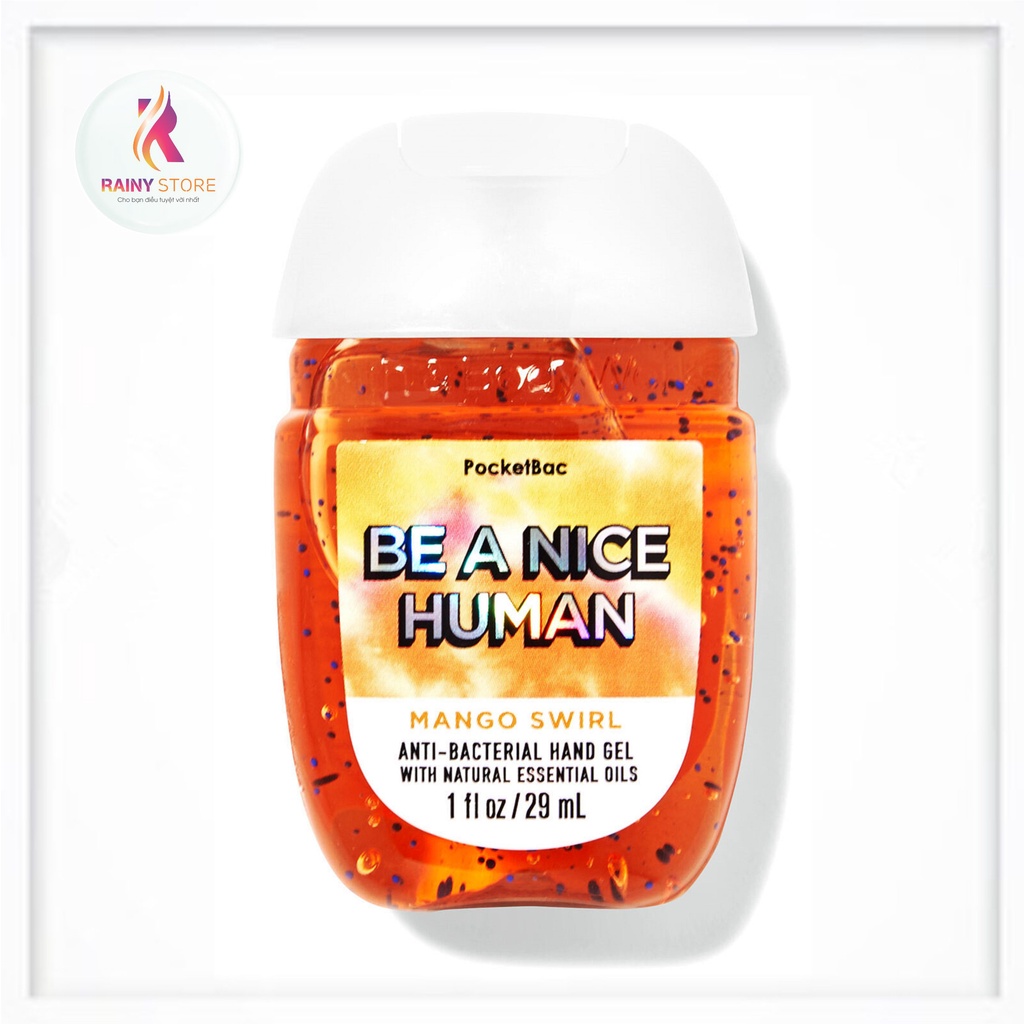 Gel rửa tay khô Bath & Body Works Be A Nice Human Mango Swirl 29ml