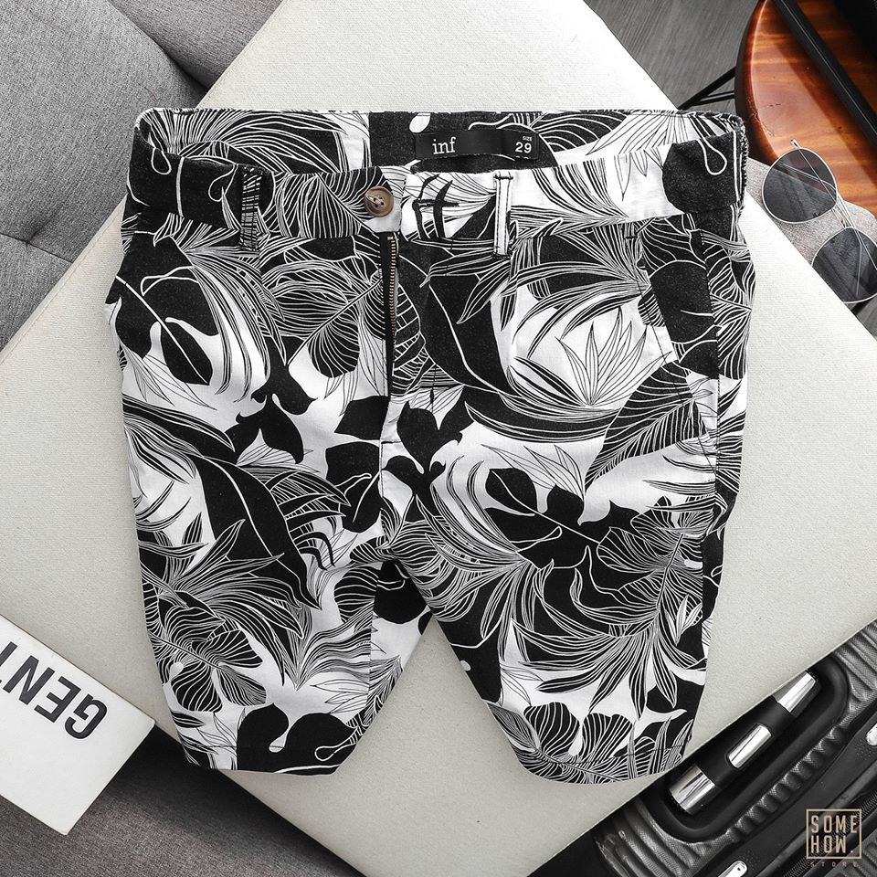Quần Đùi Kaki Nam INF Họa Tiết 4 Màu, Chất Vải Kaki Dày Dặn QD005131, SOMEHOW