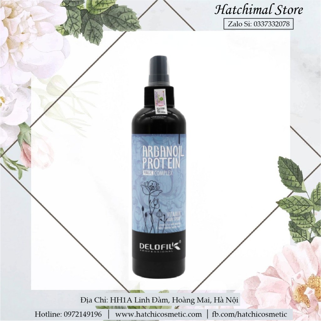 [Delofil] Xịt Dưỡng Vitamin Delofil Hair Spray Mềm Mại, Bóng Mượt, Phục Hồi Tóc Chẻ Ngọn 260ml HC262