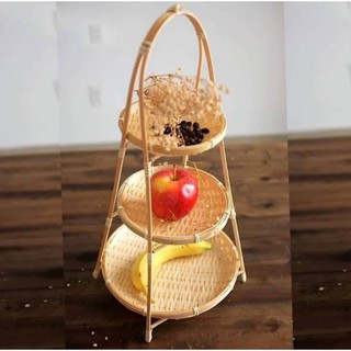 Combo 5 kệ mẹt tre loại 3 tầng