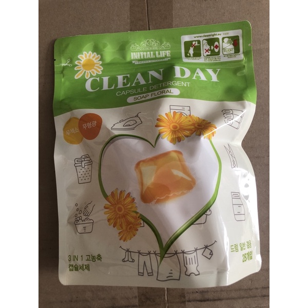 Viên giặt xả Clean day 3 in 1 Hàn Quốc 28 viên