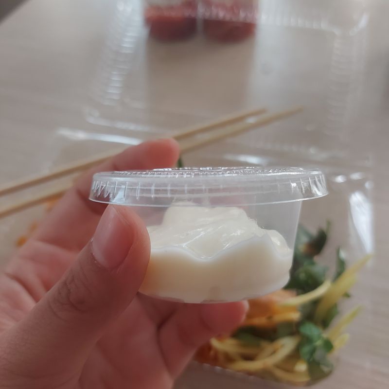 100 Hộp Nhựa Hũ Nhựa 2oz~56ml Đựng Nước Chấm, Nước Sốt, Tương Ớt Có Nắp