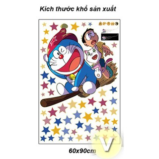 Decal dán tường Doremon size to