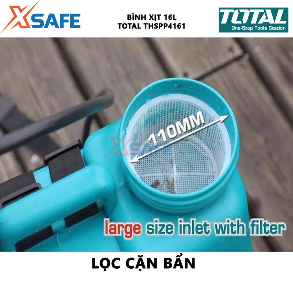 Bình xịt TOTAL THSPP4161 16L cần chữ Y, phun mạnh đến phun sương, bình xịt chuyên dụng các khu vực rộng lớn - chính hãng