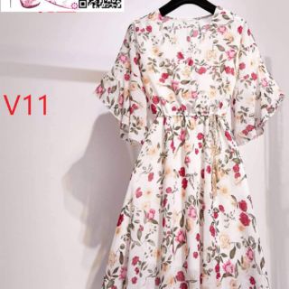 Đầm maxi tiểu thư họa tiết hoa