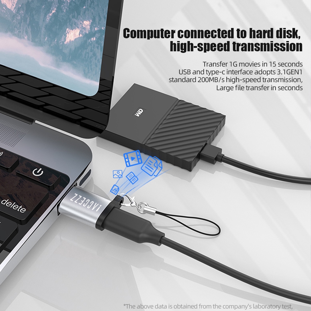 ACCEZZ  Bộ chuyển đổi OTG USB sang Type-C Bộ chuyển đổi nữ Đầu nối bộ sạc máy tính bảng