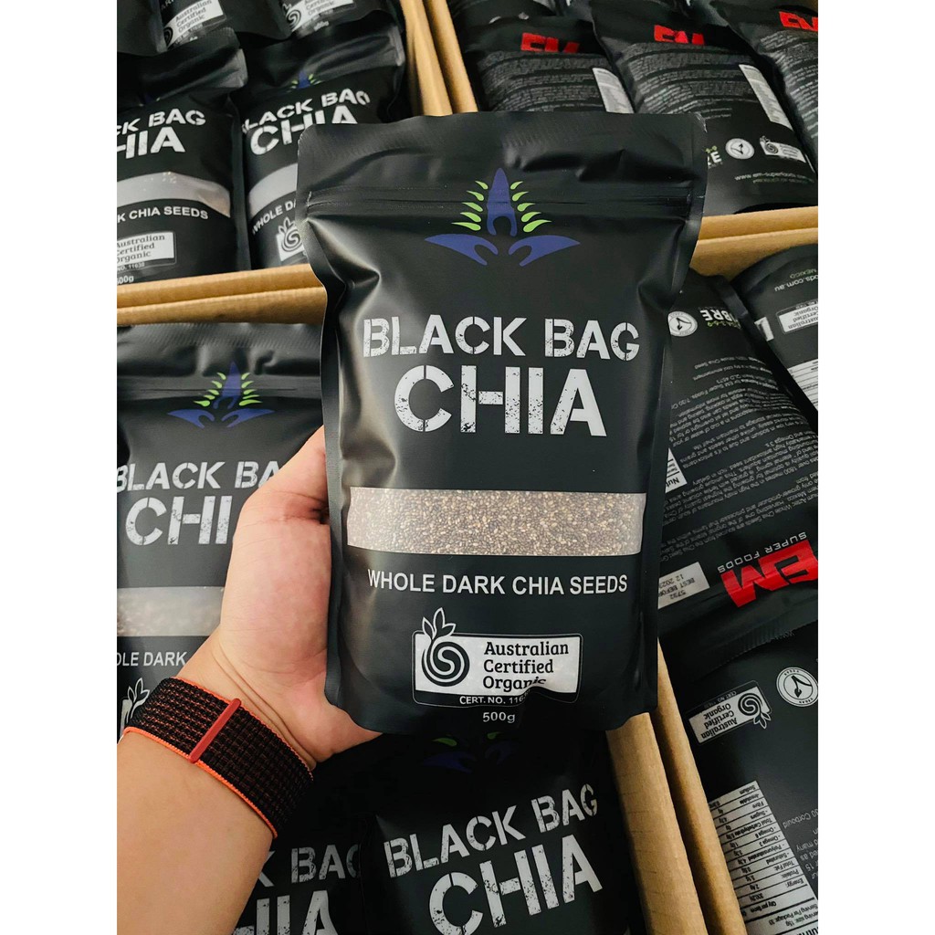 Hạt Chia BLACK BAG CHIA Túi 500g - Hạt Chia Hữu Cơ