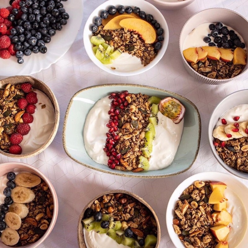 COMBO 1 GÓI GRANOLA 500GR + CHÉN MUỖNG   Olaben Nutrition