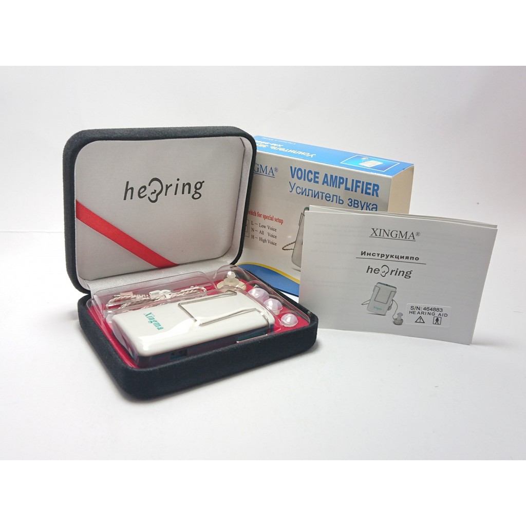 Máy trợ thính 1 tai Xingma 999E âm thanh nghe trong trẻo trung thực có tặng kèm pin AA