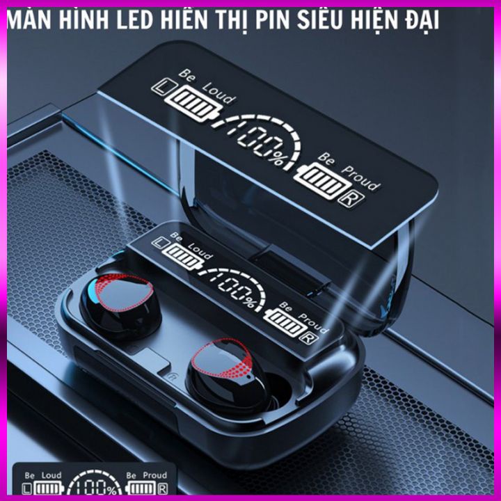 Tai Nghe Bluetooth M10 Phiên Bản Pro Nâng Cấp Pin Trâu, Nút Cảm Ứng Tự Động Kết - Chống Nước Chống Ồn Bảo Hành 1 đổi 1