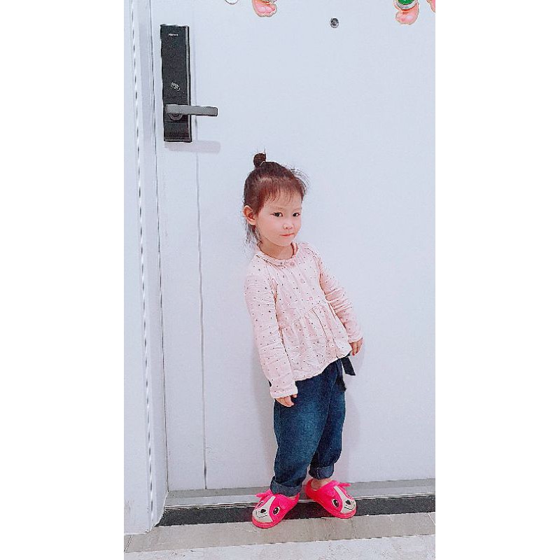 Áo sơmi Zara hoạ tiết sao Hồng cho bé gái siêu đẹp