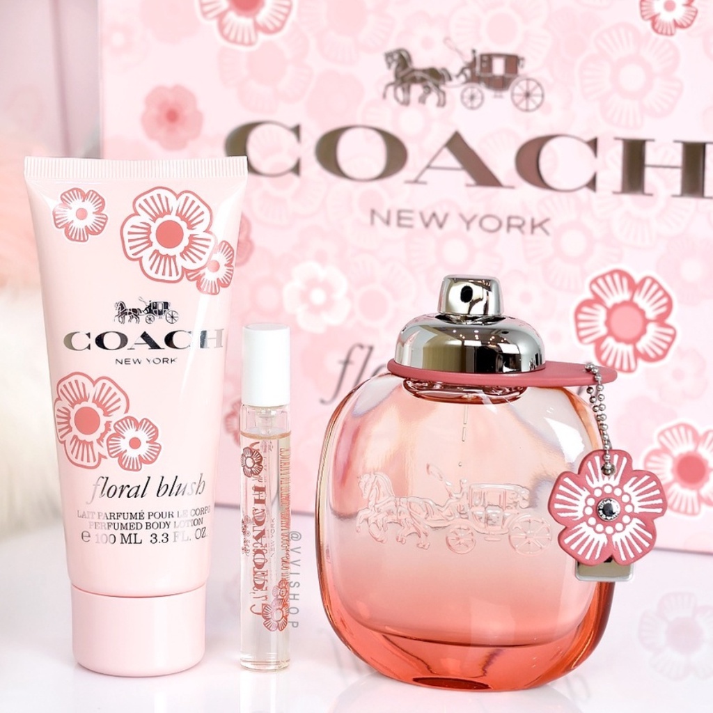 Set nước hoa Coach New York Floral Blush 2019 Gift Set EDP 90ml + EDP   + Body Lotion 100ml | Shopee Việt Nam