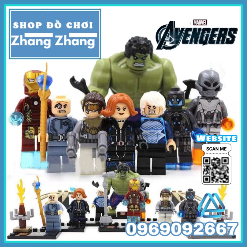 Đồ chơi Xếp hình Avengers Age of Ultron Henchman Ultron Sentry Baron Struker Quick Silver Black Widow Minifigures SY276