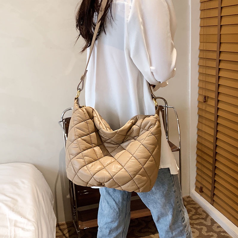 Túi Đeo JASMIN NOIR Chéo Hình Vuông Nhỏ Họa Tiết Caro Phong Cách Retro Cho Nữ