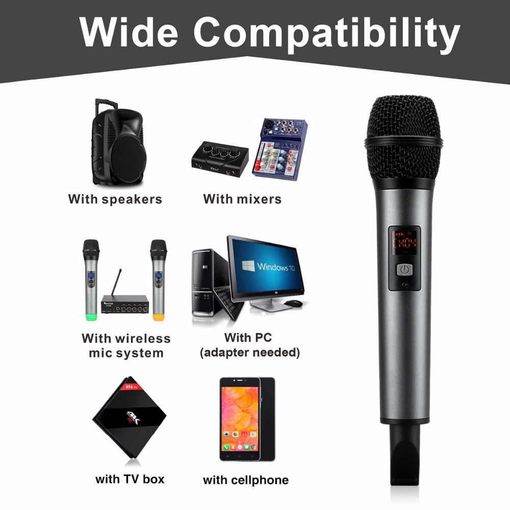 Micro Karaoke Đa Năng BX7, K18V cho xe hơi và các loại loa, Kết nối Bluetooth, Laptop, Echo trực tiếp, đèn LED, chống hú
