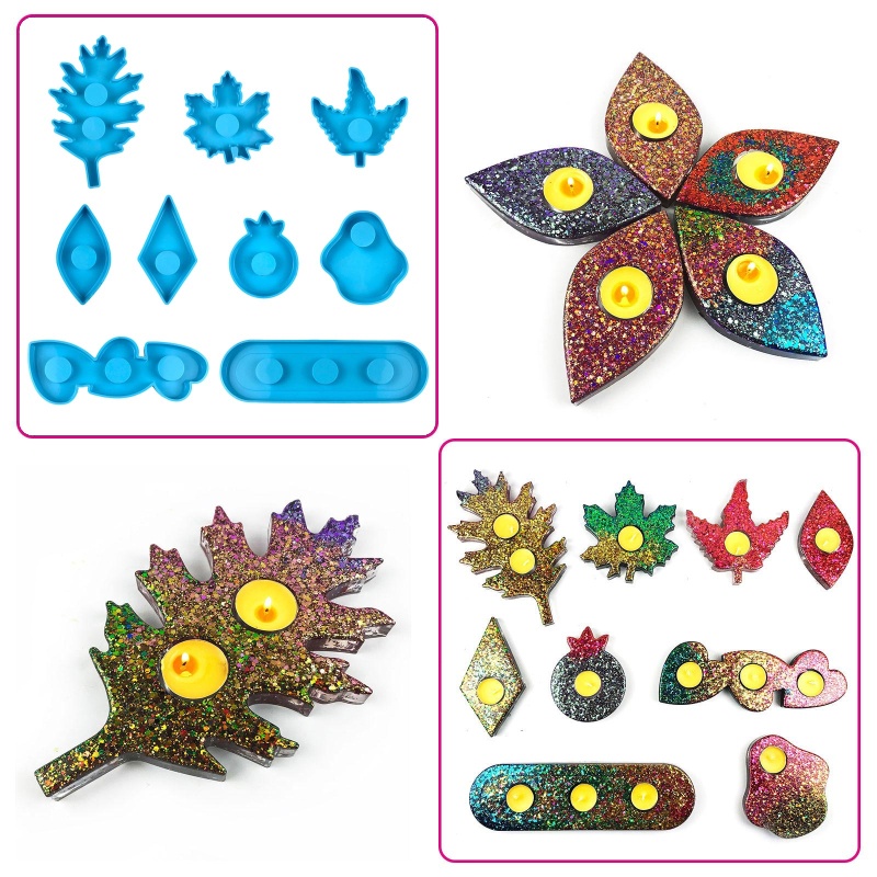 Khuôn Silicone Làm Nến Xà Phòng Hình Lá Phong