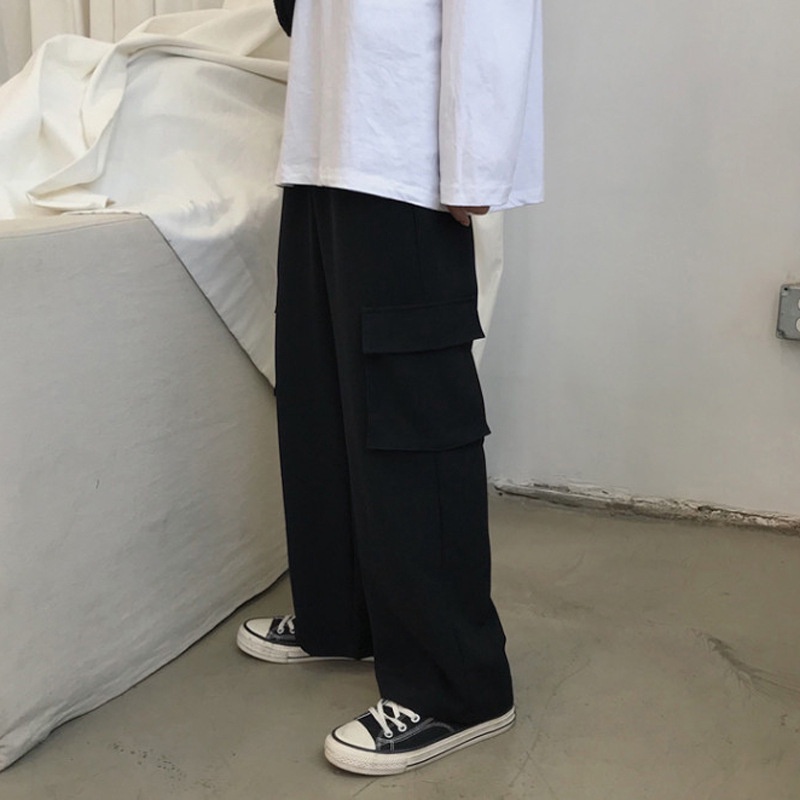 Quần Dài Ống Rộng Phong Cách Hip Hop Đường Phố Hàn Quốc Tf1 Cho Nam
