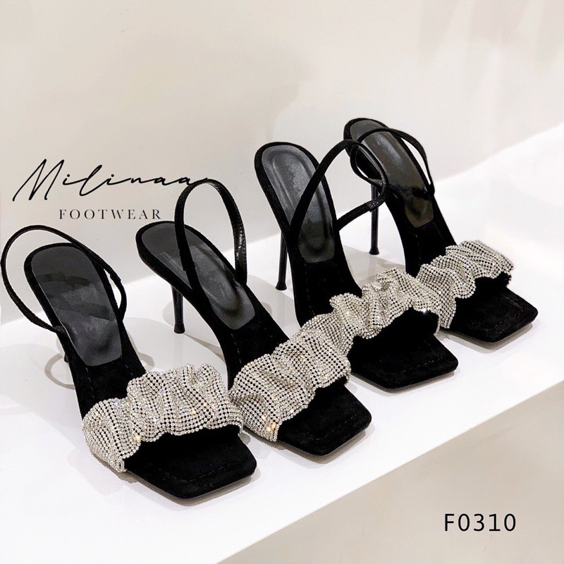CAO GÓT SLINGBACK BẢN NHÚNG ĐÁ F0310