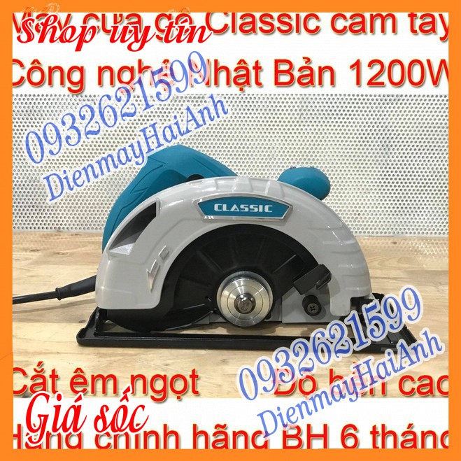 Máy cưa xẻ gỗ bàn trượt đĩa tròn Classic-6140 chính hãng, 1200W động cơ dây đồng bền bỉ, bảo hành 6 tháng toàn quốc