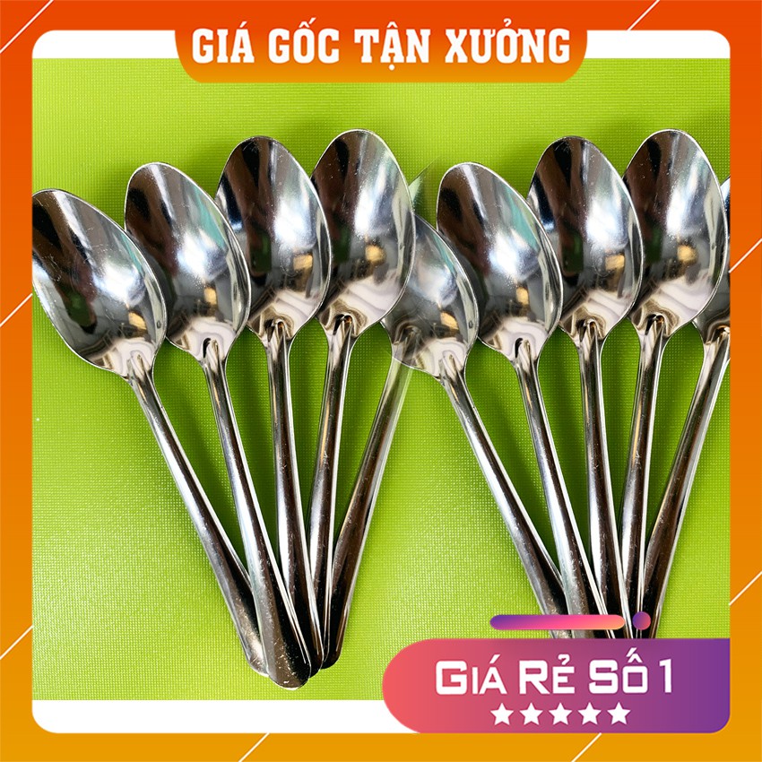 Muỗng các loại Inox chất lượng (Muỗng bầu, muỗng soup và muỗng cà phê) chất liệu 100% Inox bóng loáng kích thước 16x4cm