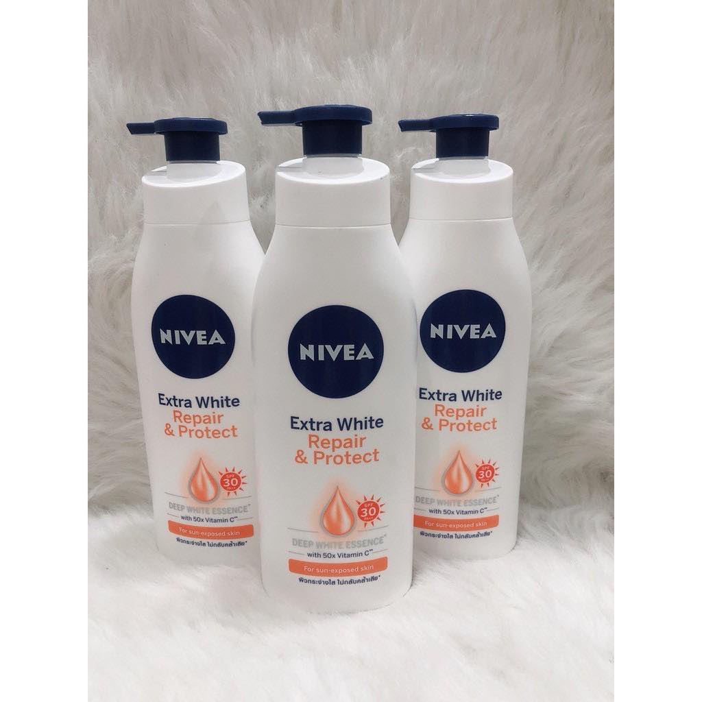 Sữa dưỡng thể dưỡng trắng Nivea giúp phục hồi &amp; chống nắng (350ml)