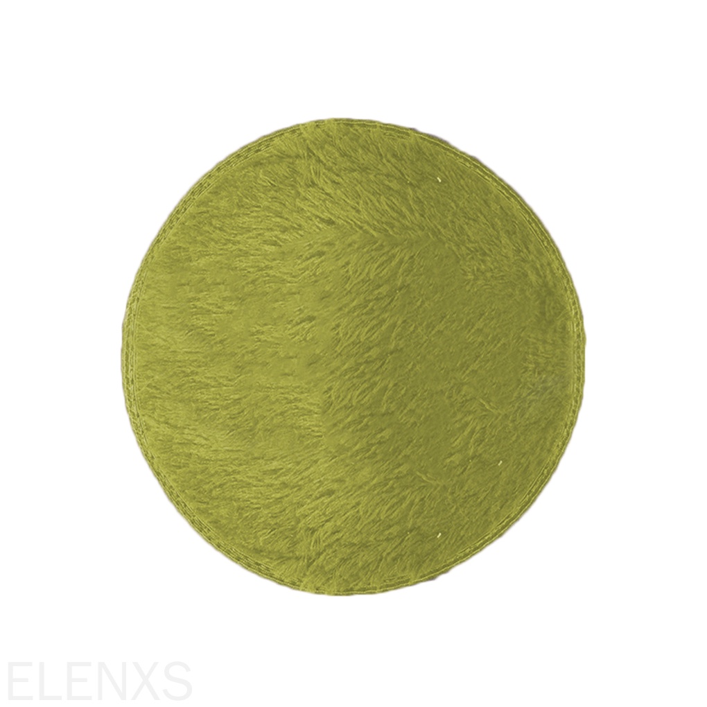 Thảm lông mềm hình tròn trang trí phòng khách/ngủ