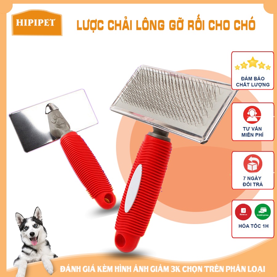 Lược chải lông chó mèo inox gỡ rối lông chó mèo tạo kiểu lông xù- 3 màu