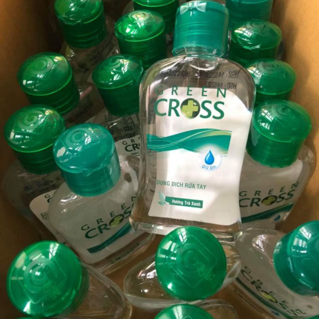 Nước rửa tay khô Green Cross 100ml hương trà xanh