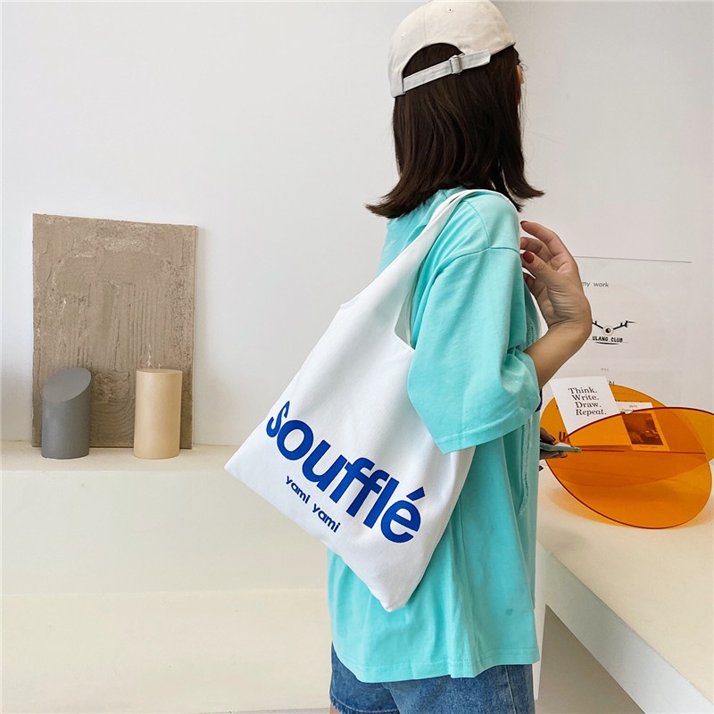 Ba Lô Dây Rút Cotton Canvas In Logo Mới Dành Cho Học Sinh