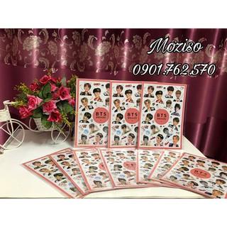 Sticker trong suốt BTS cute