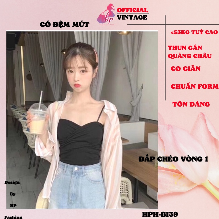 Áo lót nữ, áo bra đan chéo ngực 2 dây mảnh, dáng croptop lạ mắt, gân tăm quyến rũ, mặc siêu mát- BI39