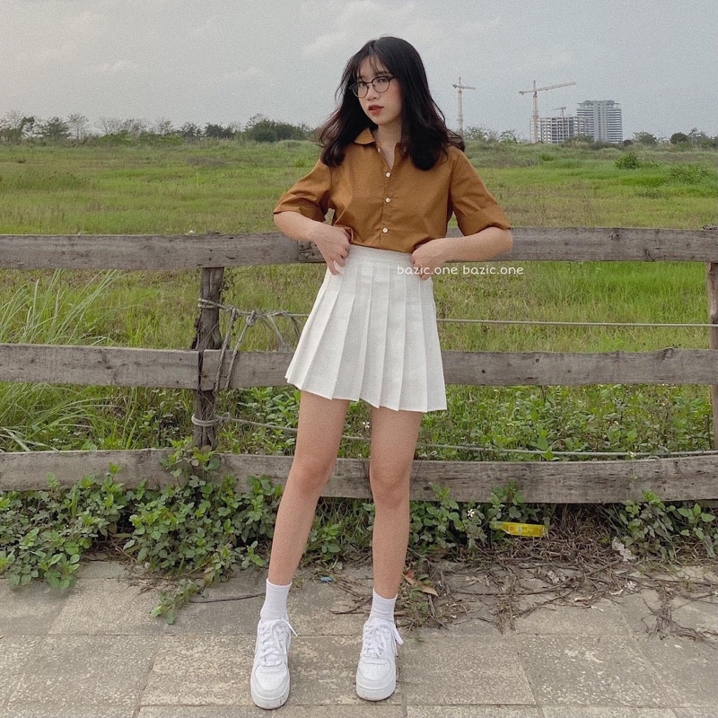 Chân Váy ngắn xếp ly Tennis, Hàng Quảng Châu Ulzzang 2021( lớp lót quần váy) | BigBuy360 - bigbuy360.vn