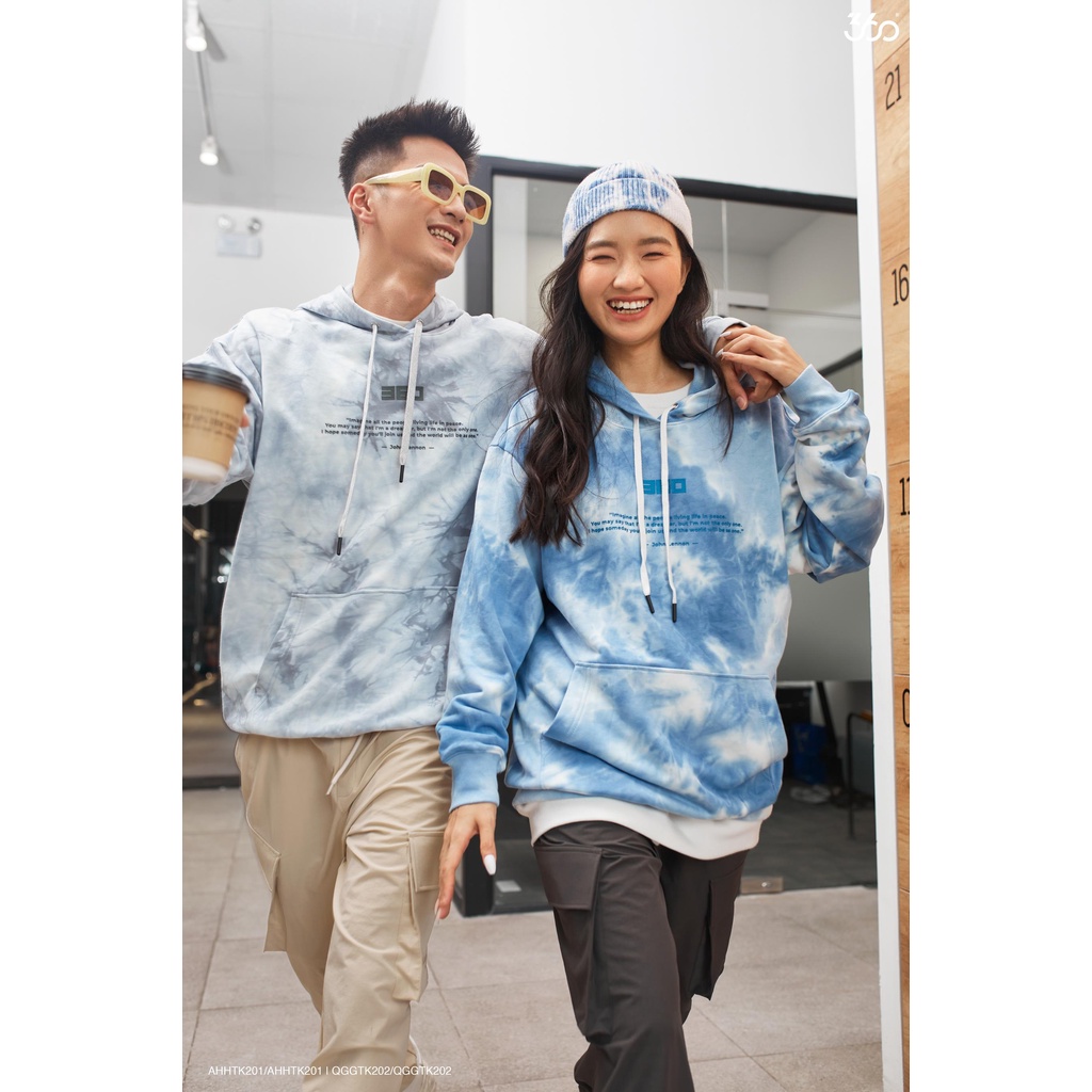 Hoodie unisex form rộng local brand 360 Boutique loang màu phong cách năng động  - AHHTK201