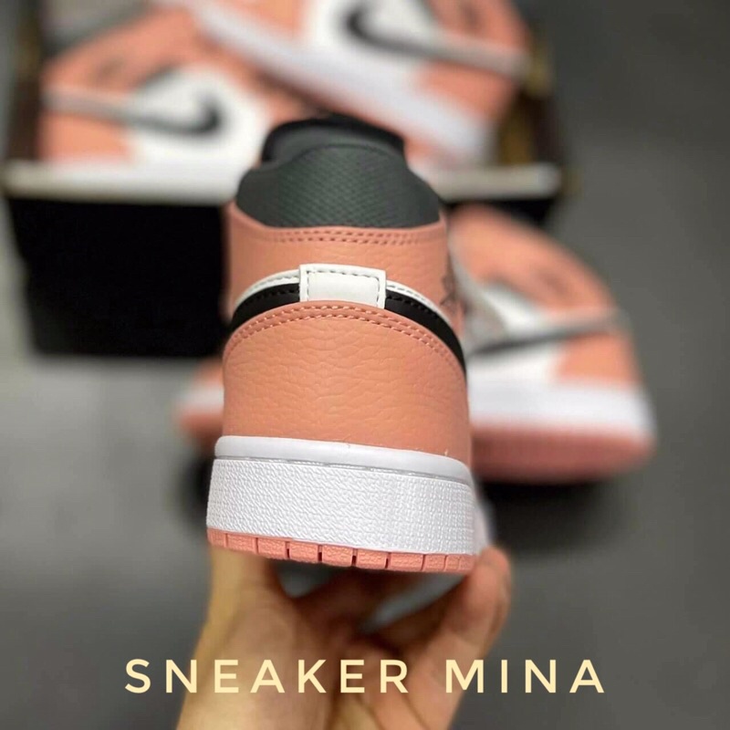 Jordan hồng cam 11  ,  Giày jd1 hồng cao cổ thể thao nam nữ sneaker full box