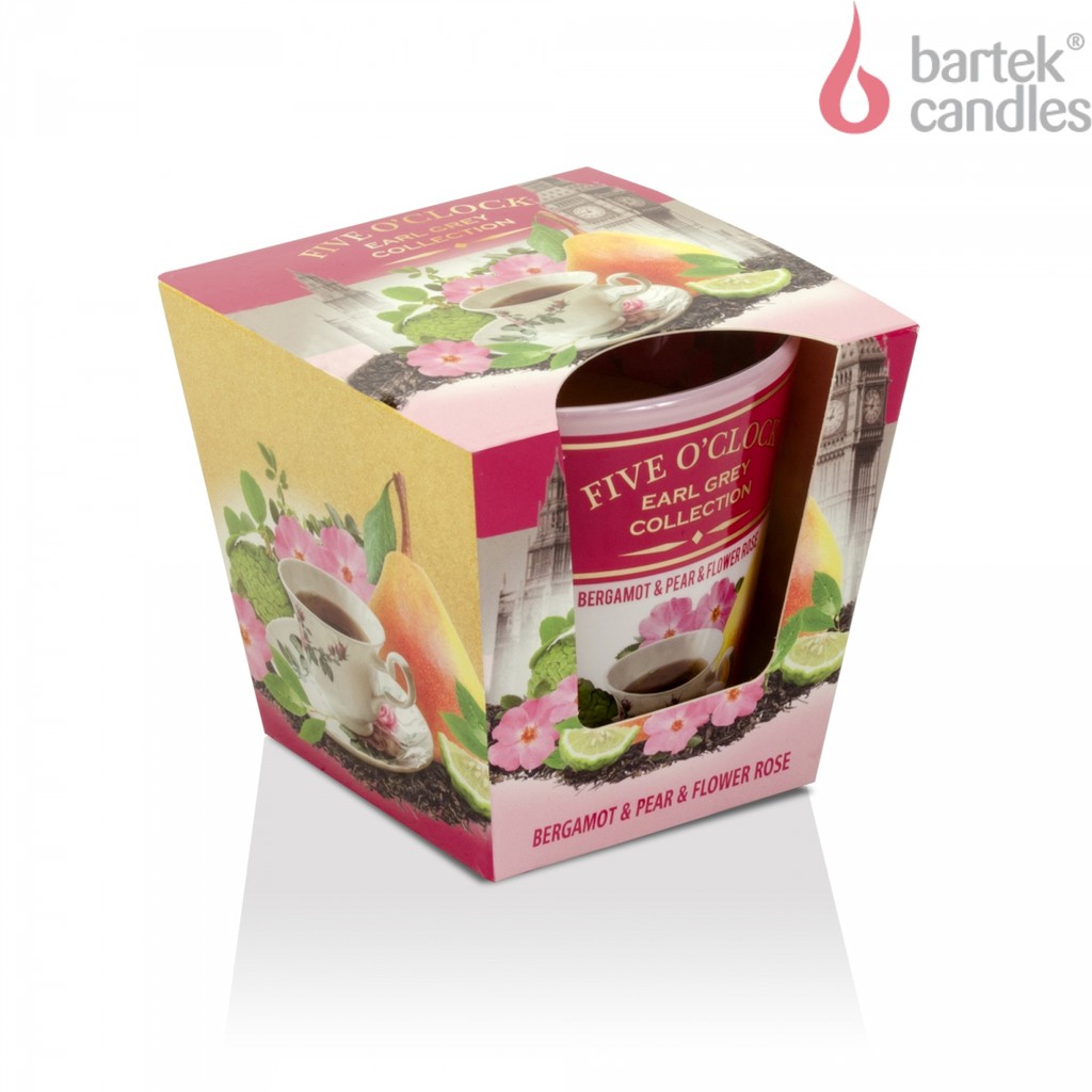 Ly nến thơm Bartek Candles BAT4560 Bergamot & Pear & Flower Rose 115g
