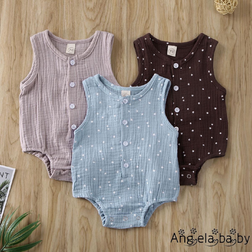 Jumpsuit Bodysuit Romper Liền Mảnh Cho Các Bé Từ 0-12 Tháng Tuổi