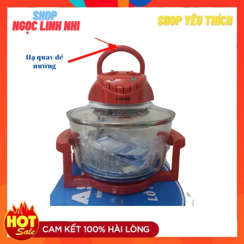 Lò Nướng Thủy Tinh Asanzo OB79( 17 lít Nâng Vòng, 1300W) - SHOP NGỌC LINH NHI