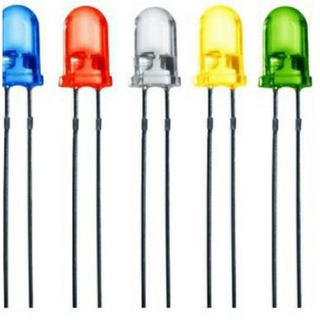 Led 5mm, Led đơn 5mm, led đơn phi 5, led đơn màu đỏ, led màu vàng, led màu xanh lá đường kính 5mm