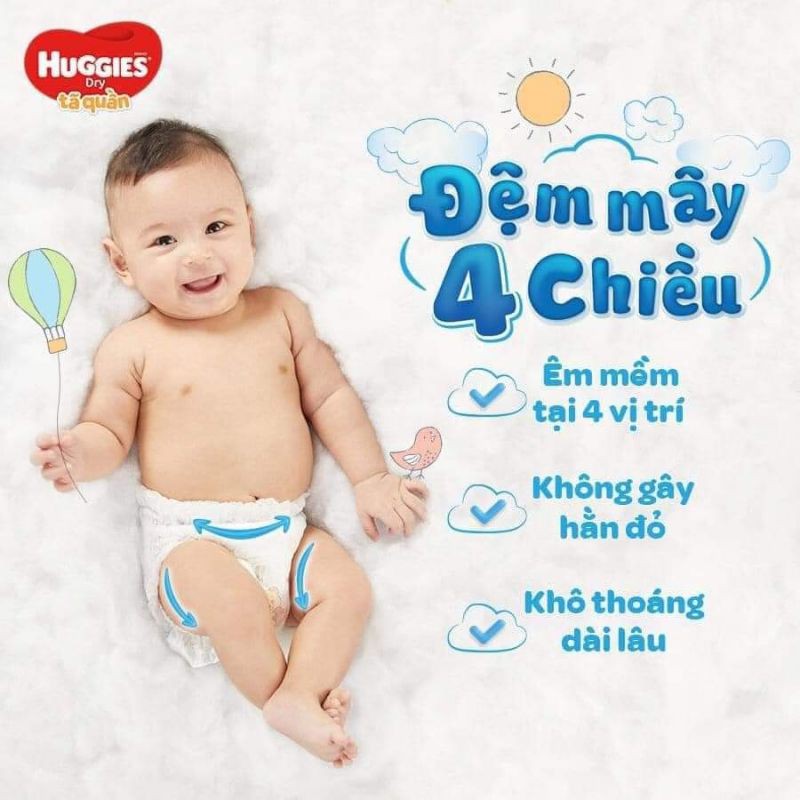 Combo 50 miếng bỉm quần/NB dán/lót Huggies.