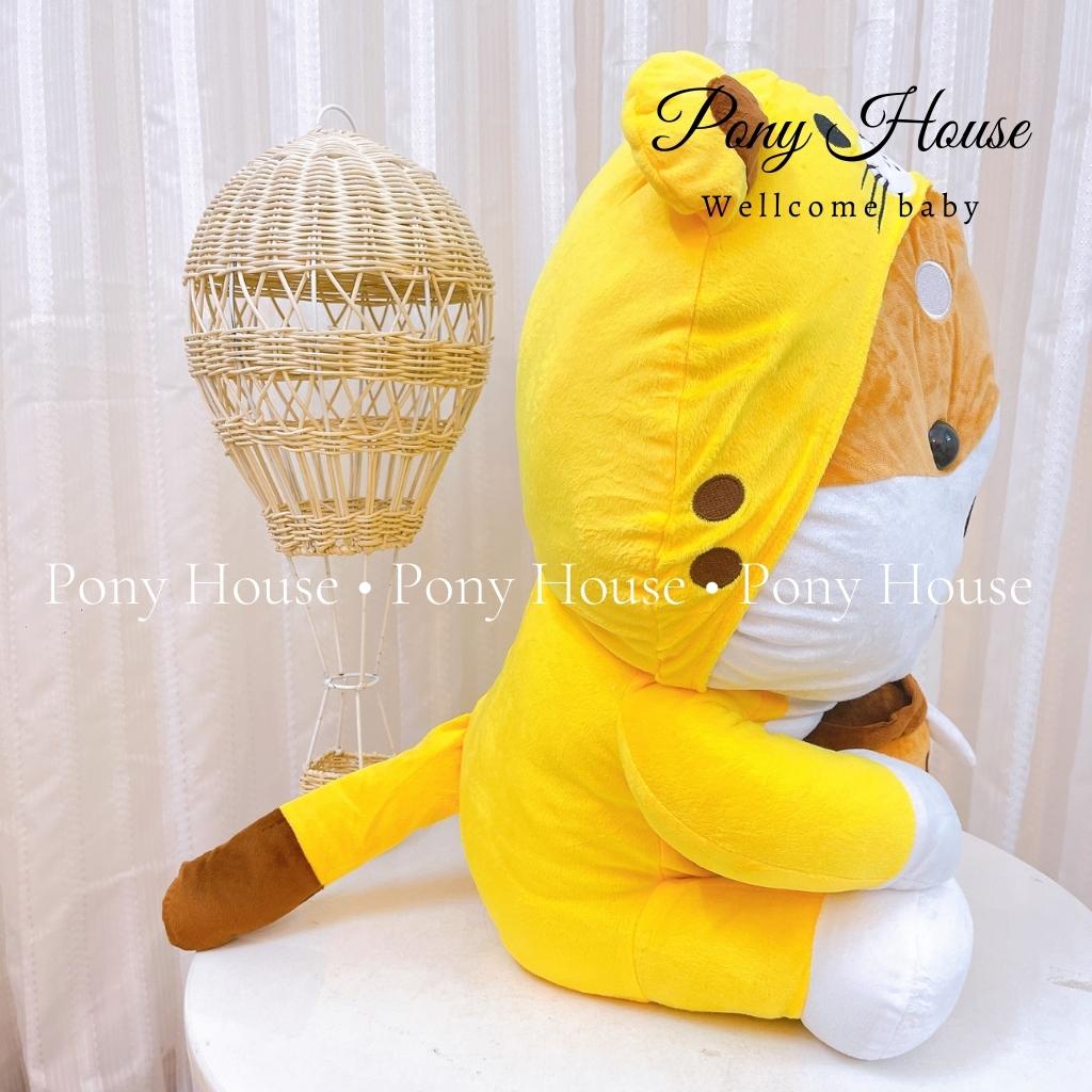 Thú Nhồi Bông Goldgi Hổ Corgi ôm trà sữa - Gấu Bông Ngộ Nghĩnh Đáng Yêu Cho Bé